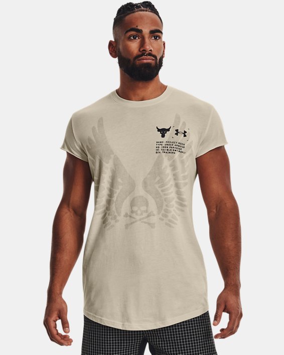 Men's Project Rock Cutoff T-Shirt, Brown, pdpMainDesktop image number 0